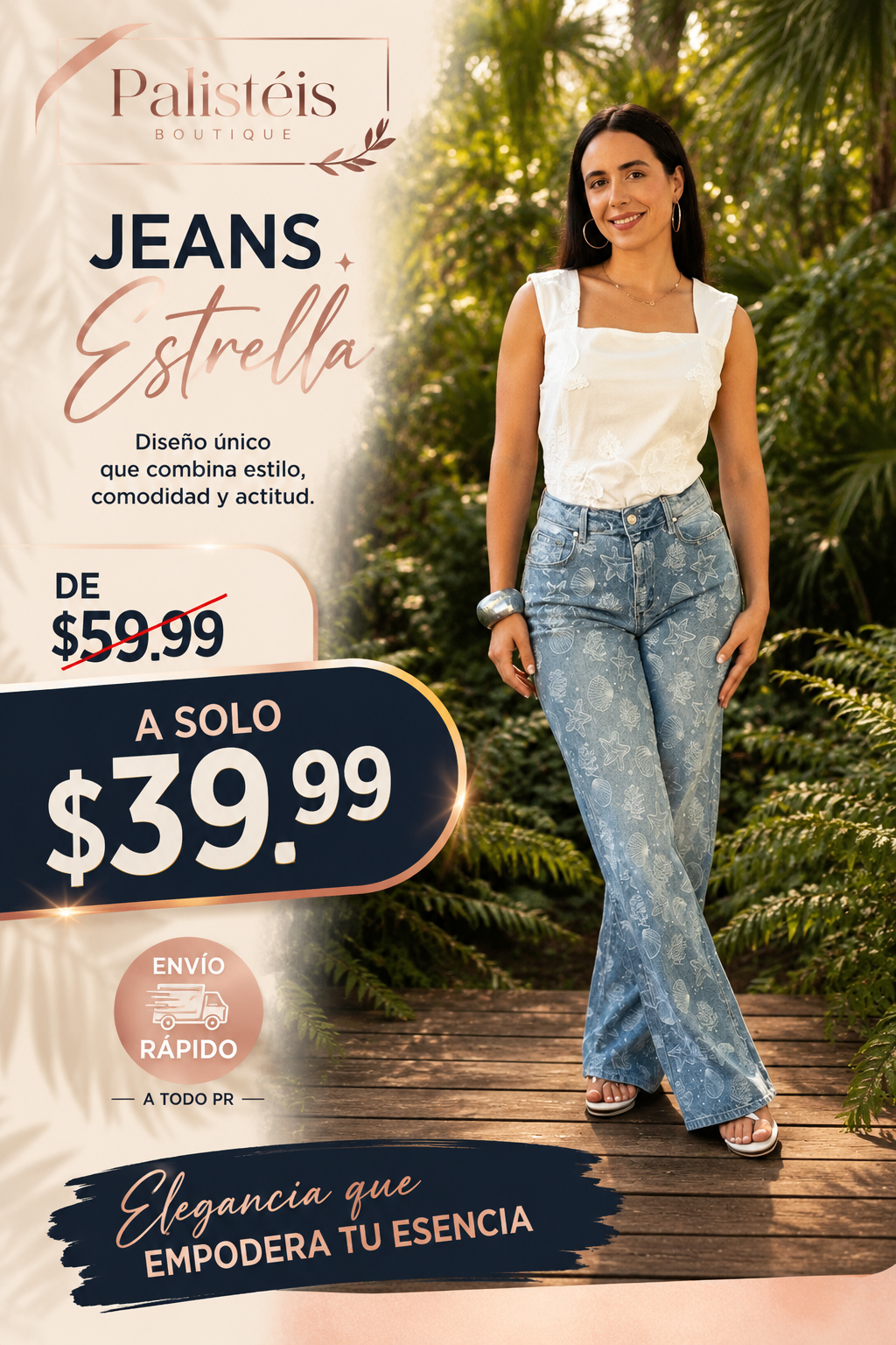 Seashell Jean - Light Wash