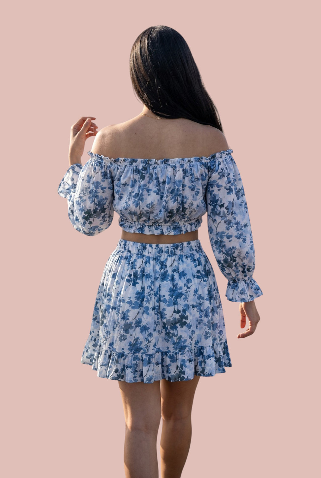 Fresh Feel Skirt Set - Blue 